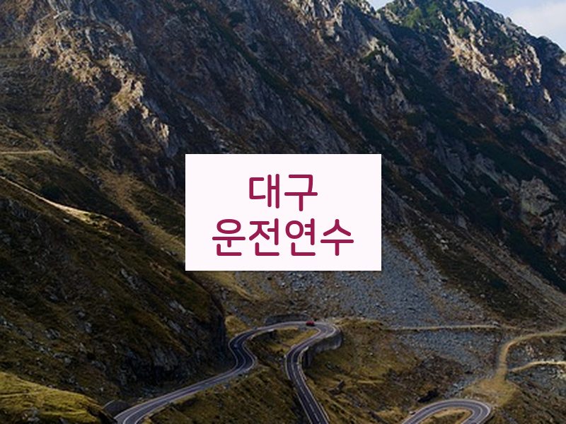 대구운전연수 후기