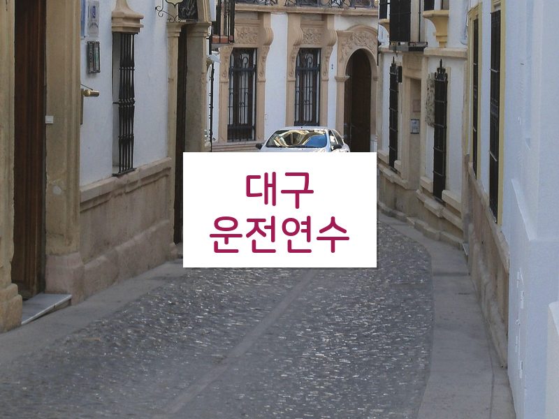 대구운전연수 후기