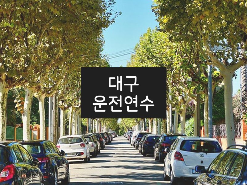 대구운전연수 후기