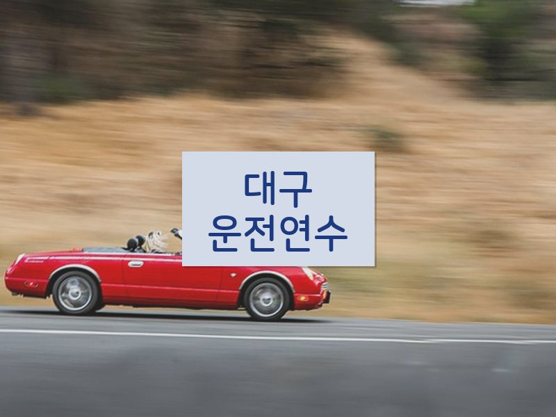 대구운전연수 후기