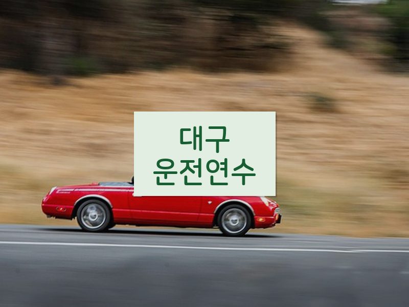 대구운전연수 후기