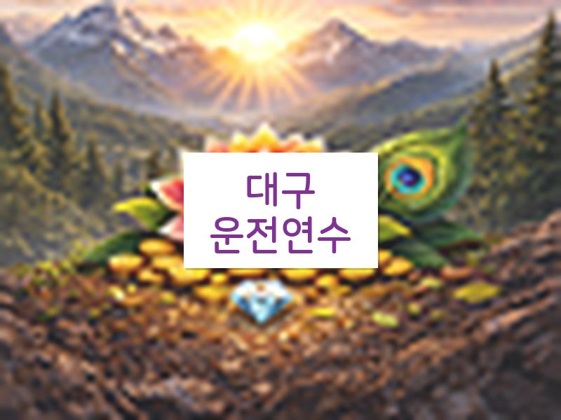 대구운전연수 후기