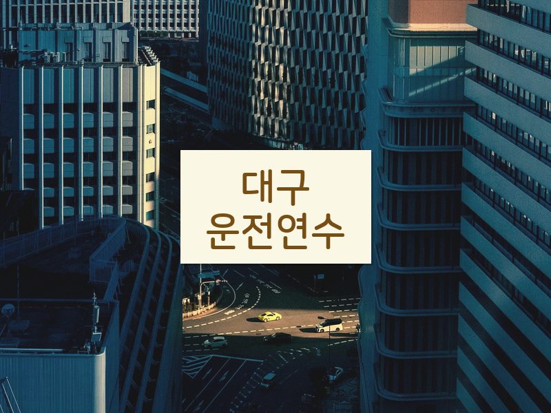 대구운전연수 후기