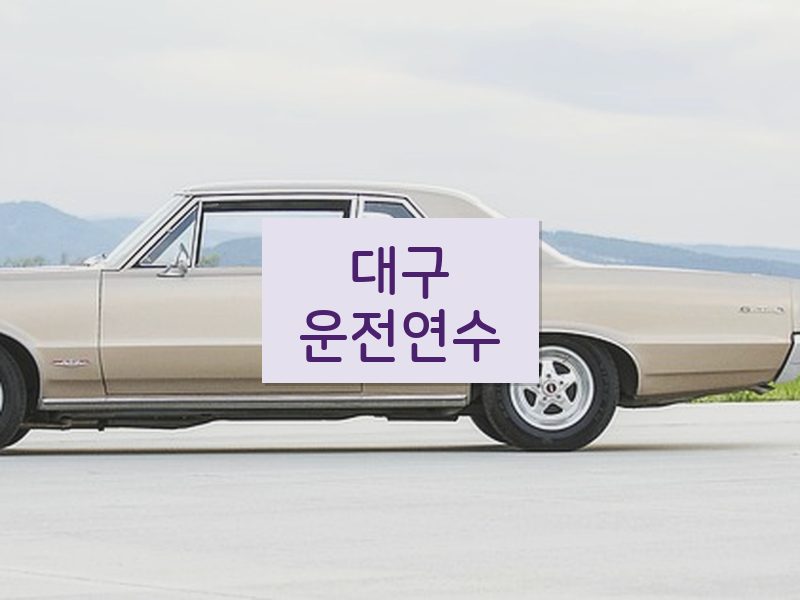 대구운전연수 후기