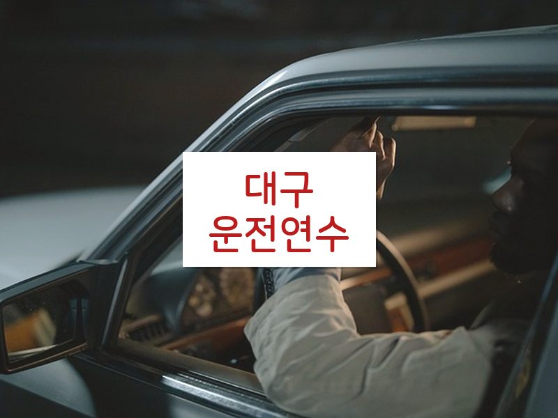 대구운전연수 후기