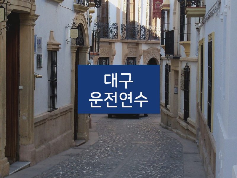 대구운전연수 후기