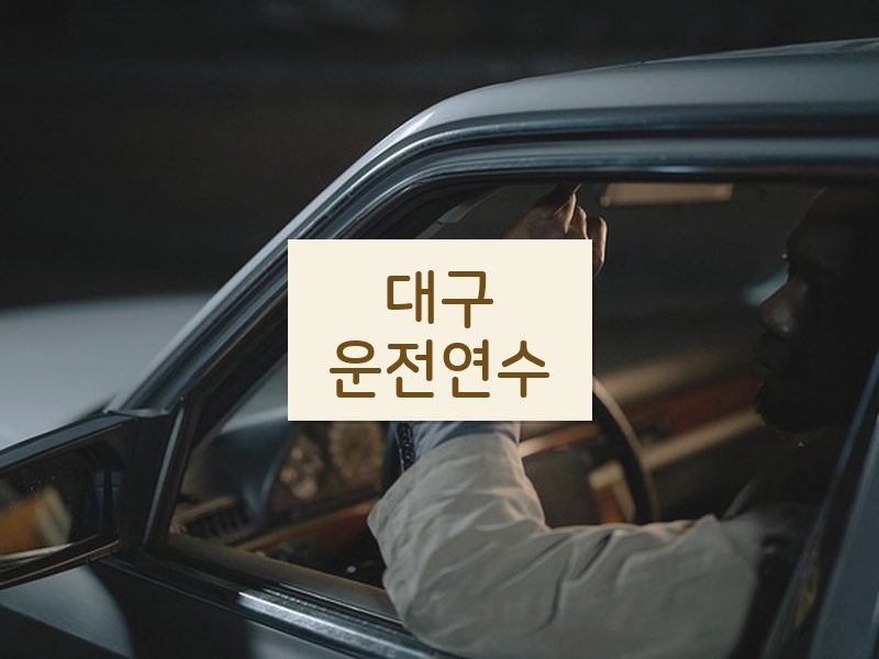대구운전연수 후기