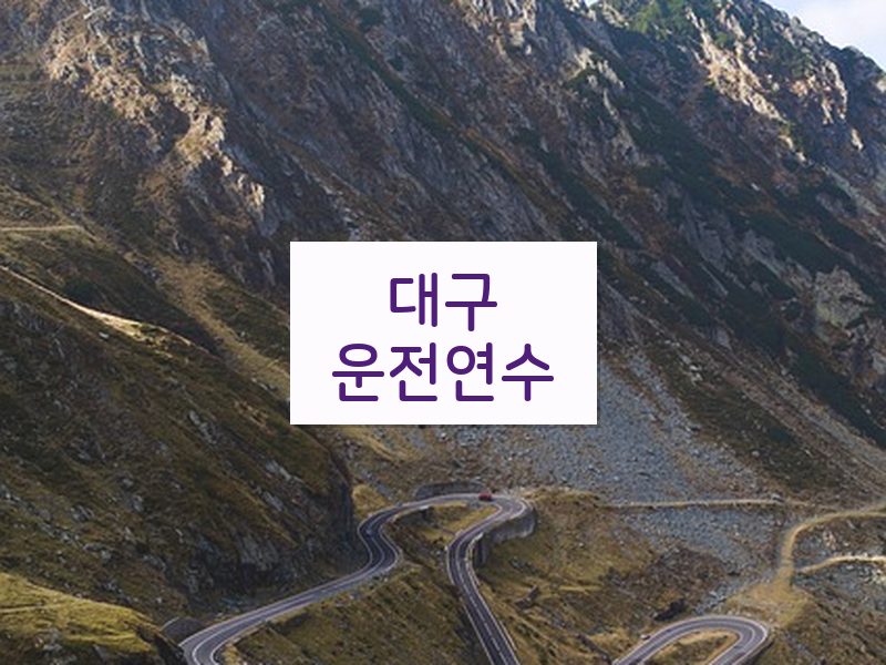 대구운전연수 후기