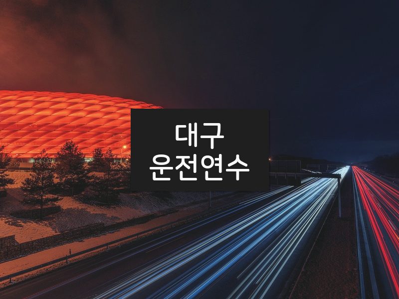 대구운전연수 후기