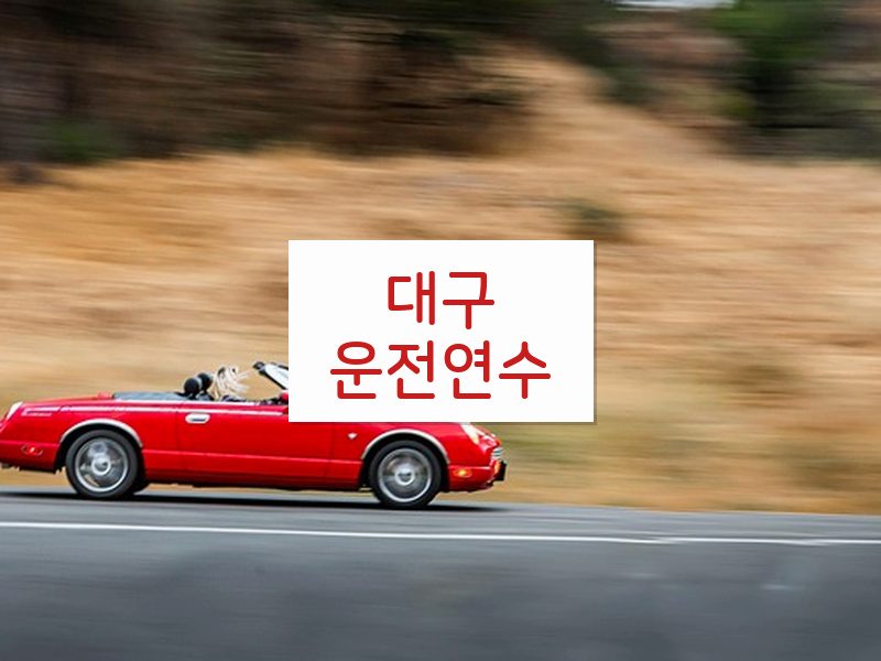 대구운전연수 후기