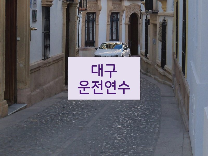 대구운전연수 후기