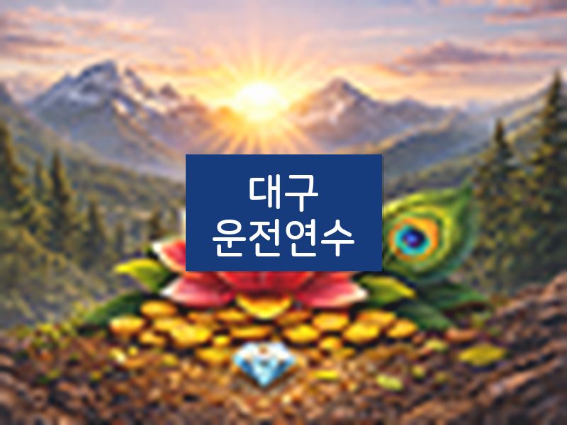 대구운전연수 후기