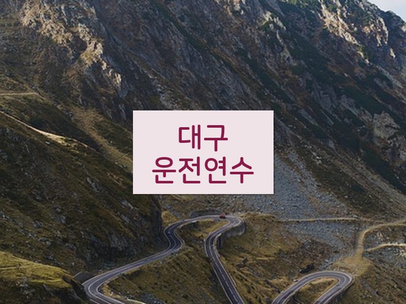 대구운전연수 후기