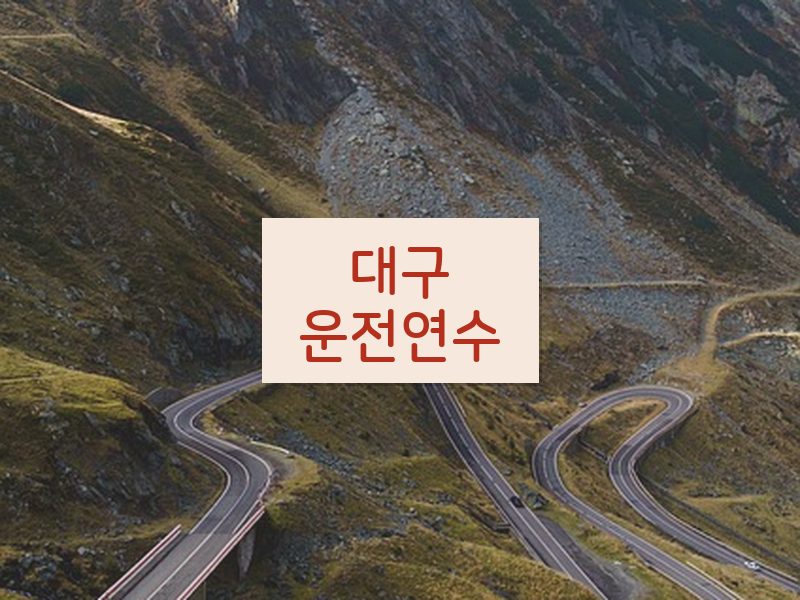 대구운전연수 후기