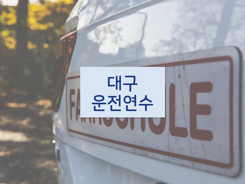대구운전연수 후기