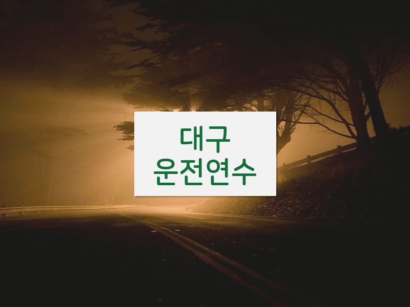 대구운전연수 후기