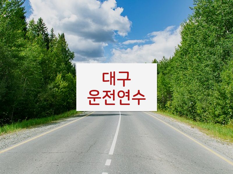 대구운전연수 후기