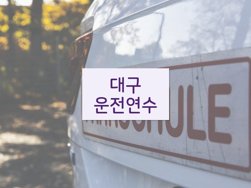 대구운전연수 후기