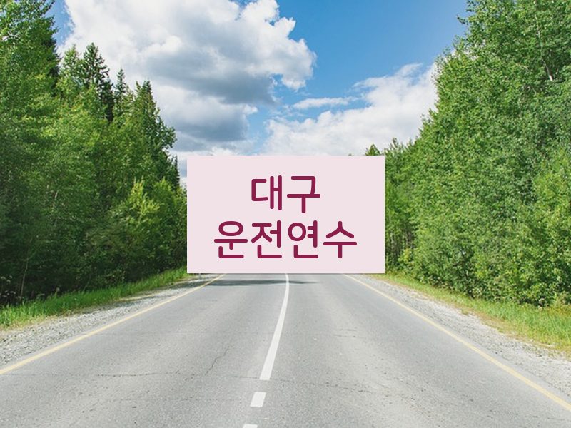 대구운전연수 후기