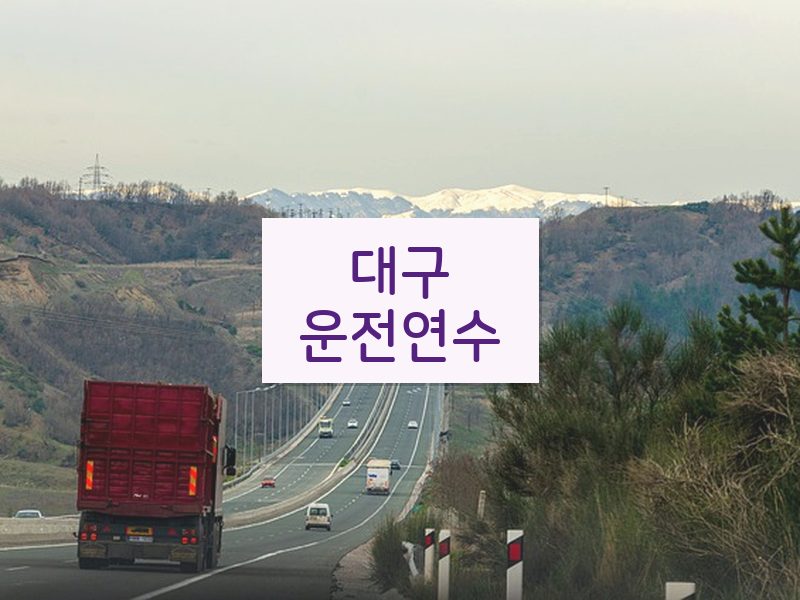 대구운전연수 후기