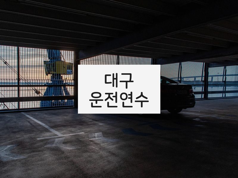 대구운전연수 후기