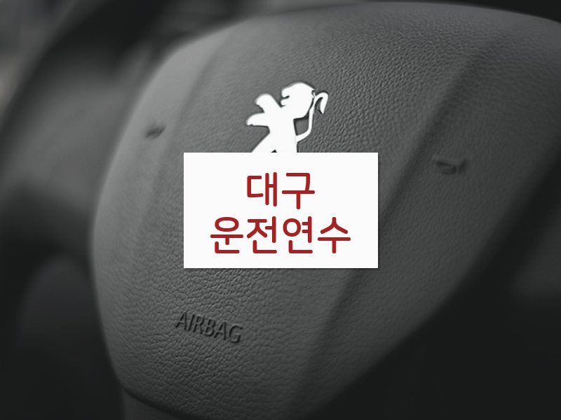 대구운전연수 후기