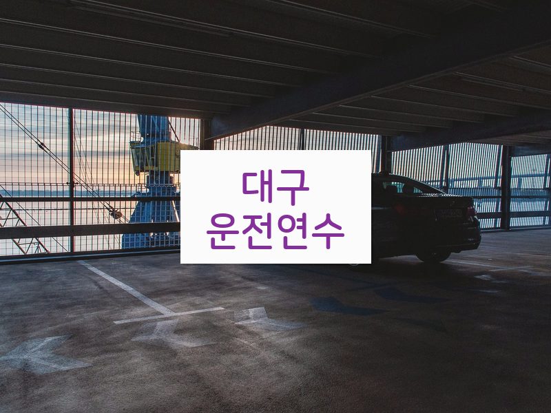 대구운전연수 후기