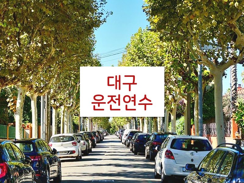 대구운전연수 후기