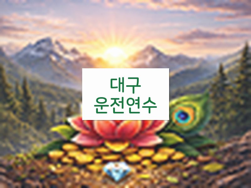 대구운전연수 후기