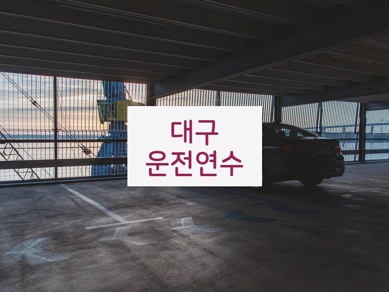 대구운전연수 후기