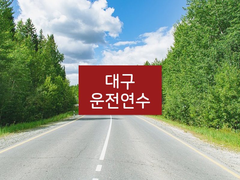 대구운전연수 후기