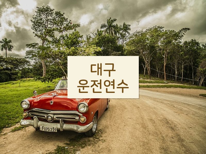 대구운전연수 후기