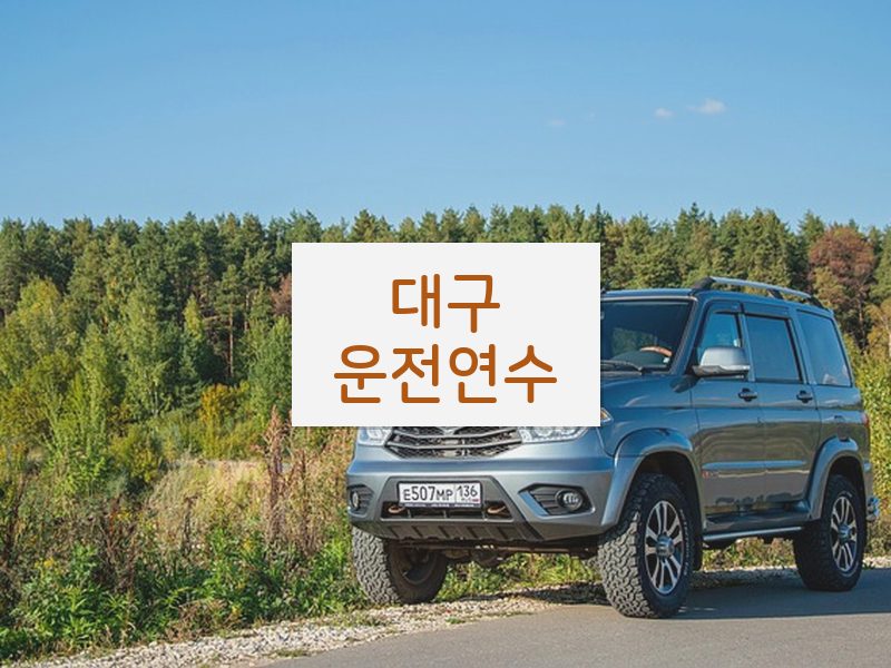 대구운전연수 후기