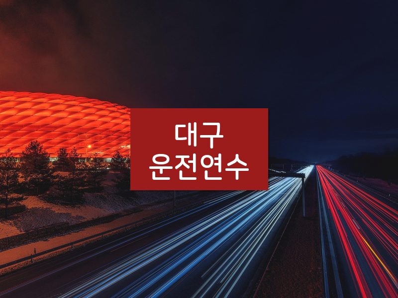 대구운전연수 후기