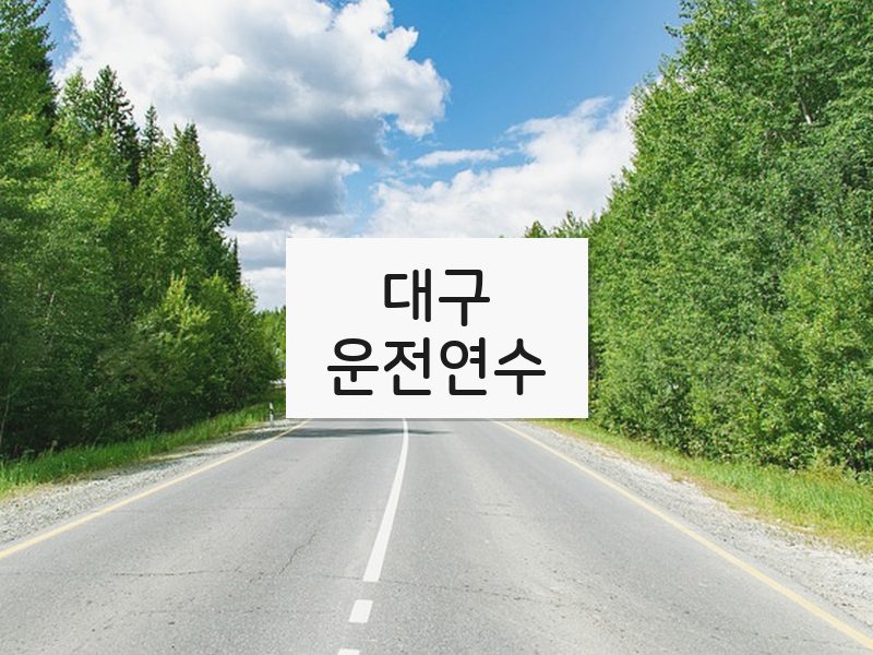 대구운전연수 후기