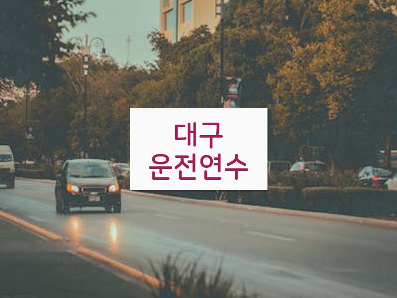 대구운전연수 후기