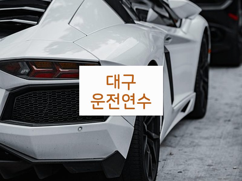 대구운전연수 후기