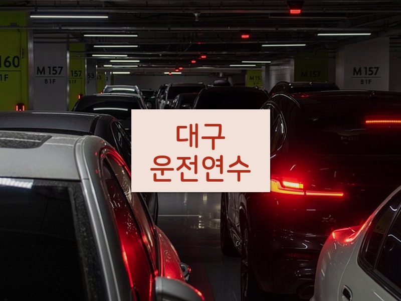대구운전연수 후기