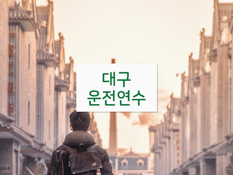 대구운전연수 후기