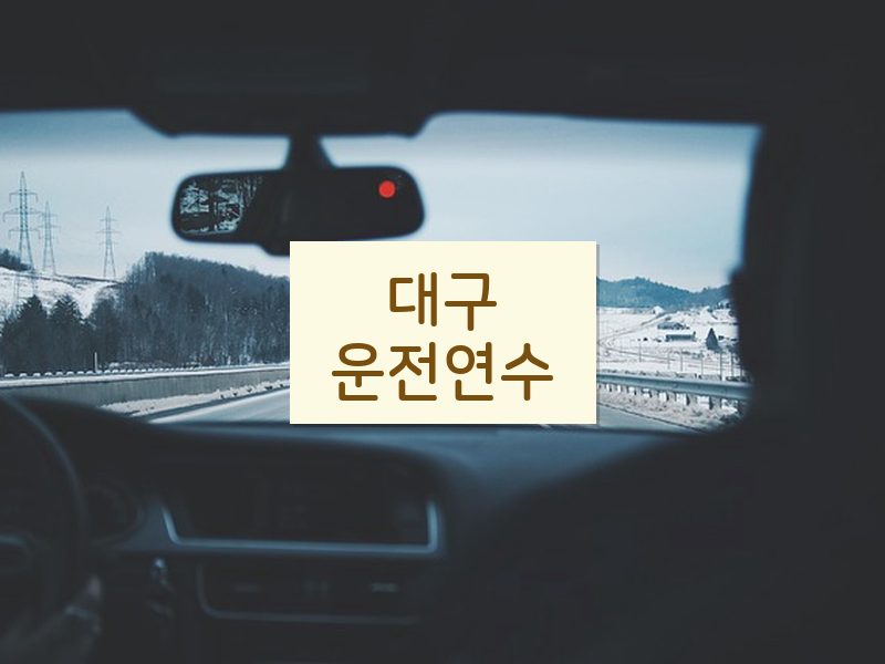 대구운전연수 후기