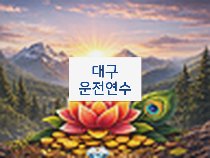대구운전연수 후기