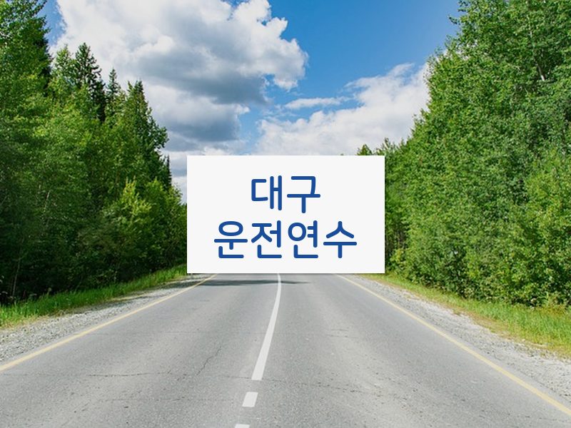 대구운전연수 후기