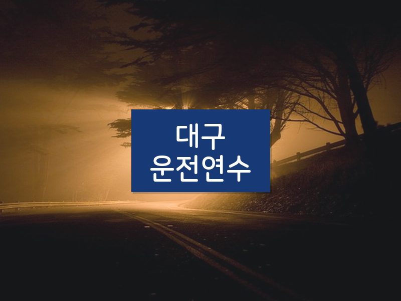 대구운전연수 후기