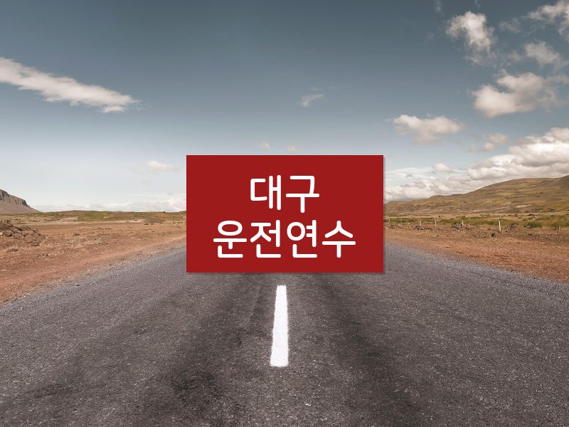 대구운전연수 후기