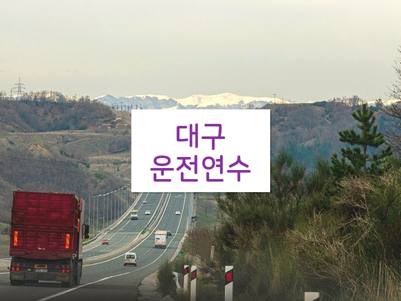 대구운전연수 후기