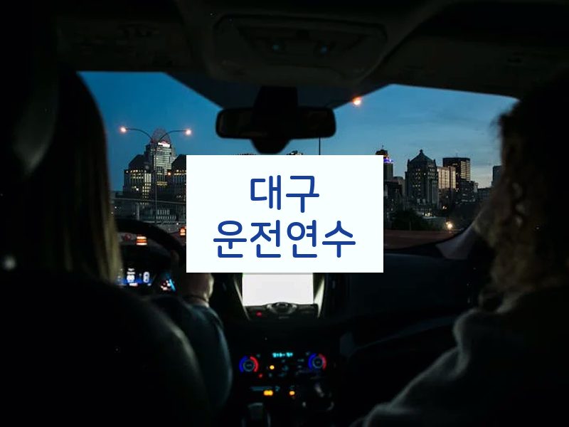 대구운전연수 후기