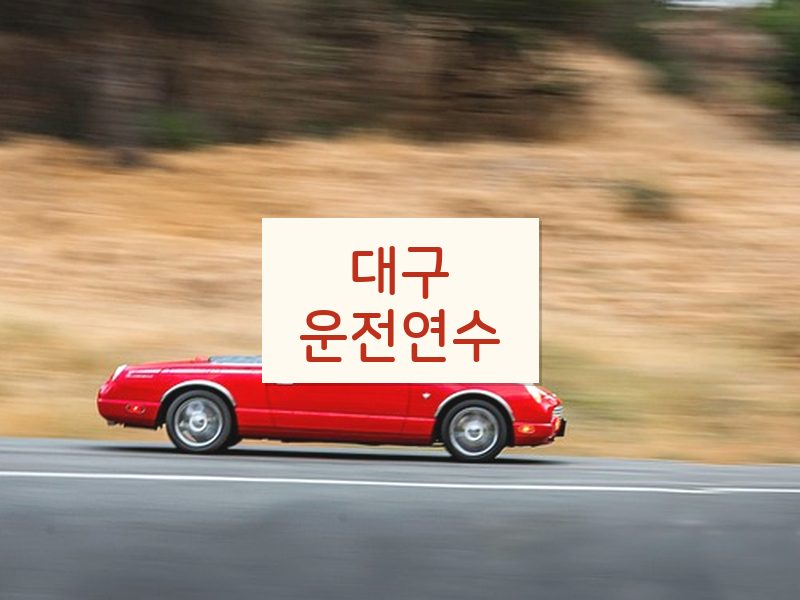대구운전연수 후기