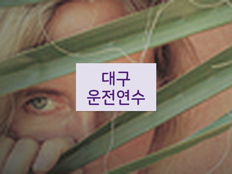 대구운전연수 후기