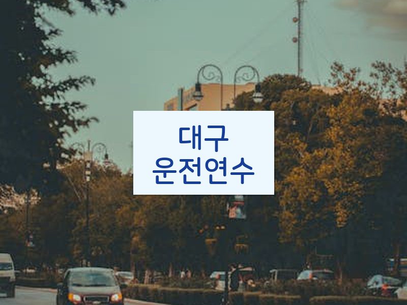 대구운전연수 후기