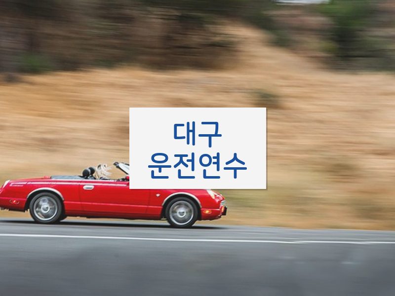대구운전연수 후기